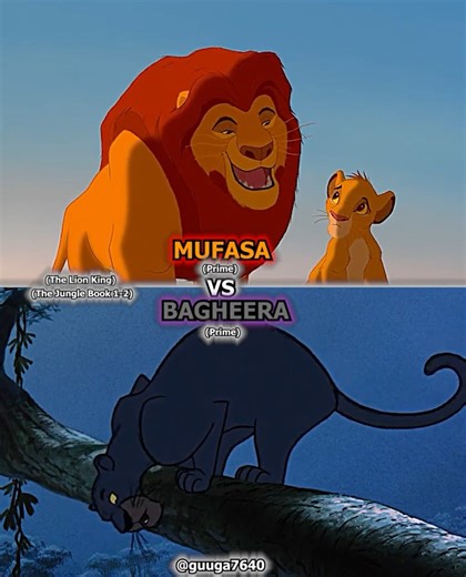 Mufasa VS Bagheera #vsbattle #vsedit #edit #whoisstrongest #wis #battle #shorts ⁨@guuga7640⁩