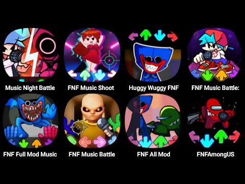 Music Night Battle, Friday Night Funkin' , FNF Music Shoot: Waifu Battle, FNF Among Us