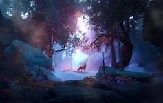 Falling Leaves Fox 4K Live Wallpaper