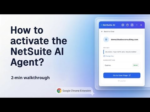 NetSuite AI Agent | Activation | Kados Consulting