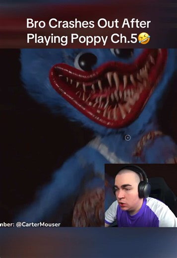 Steak Crashes Out After Playing Poppy Ch.5🤣 #reaction #poppyplaytime #trending #fyp #horror