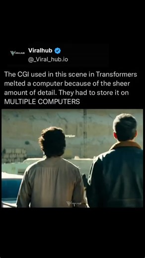 Viral Hub on Instagram: "This Transformers scene pushed CGI to a level so extreme that a computer literally overheated trying to process it. The sheer density of moving parts, microscopic details, and layered transformations was so insane that a single system couldn’t handle the load — the data had to be split and stored across multiple computers just to make it work. This wasn’t just visual effects… it was digital engineering pushed beyond its limits, redefining how far blockbuster CGI could go
