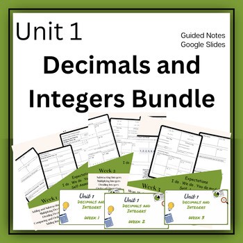 Decimals and Integers | 7th Grade Full Math | Guided Notes & Google Slides