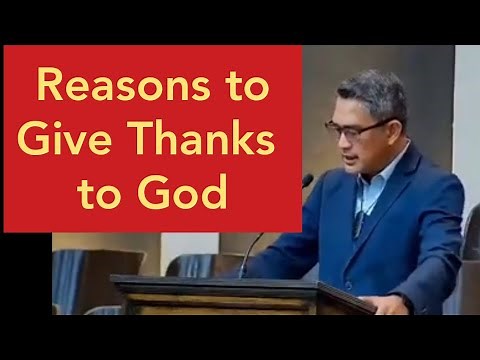 Great Sermon on Being Thankful to God- Pastor Kent Jesalva