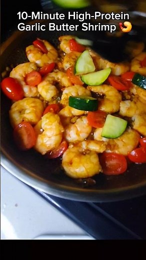 10-Minute High Protein Garlic Butter Shrimp Stir Fry | Quick & Easy Dinner
