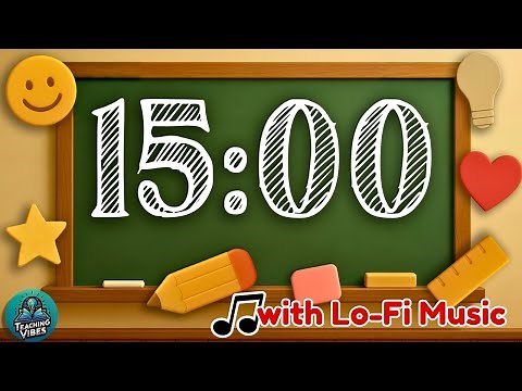 15 Minute Classroom Timer with Lo Fi Music & Back to School Vibes ✏️
