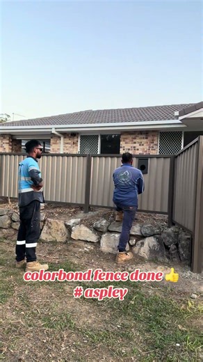 colorbond fence installation #landscaping #sitework -#compoundwall #youtubeshorts
