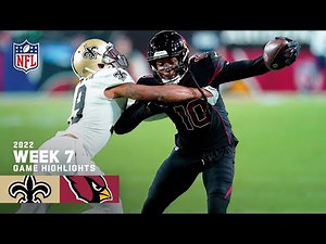 New Orleans Saints vs. Arizona Cardinals | 2022 Week 7 Game Highlights