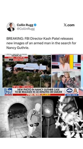 Collin Rugg on Instagram: "Patel has released photos of a man in a ski mask on the morning of Nancy Guthrie’s disappearance at her front door. “Over the last eight days, the FBI and Pima County Sheriff’s Department have been working closely with our private sector partners to continue to recover any images or video footage from Nancy Guthrie’s home that may have been lost, corrupted, or inaccessible due to a variety of factors - including the removal of recording devices,” Patel said on X. “The