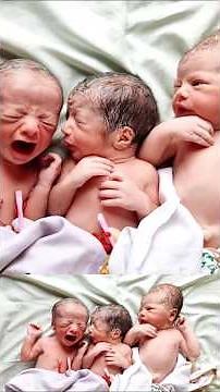 Cutest Triplets Newborn Babies Amazing Birthday First Cry Moments of Happiness and Love