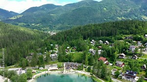Jasna lake with beautiful mountains. Nature scenery in Triglav national park. Location: Triglav national park. Kranjska Gora, Slovenia, Europe. Mountain lake Jasna in Krajsnka Gora, Slovenia.