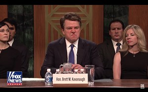 Matt Damon Parodies Angry, Water-Chugging Brett Kavanaugh on 'SNL'