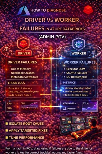 Azure Databricks, driver and worker issues