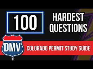 Colorado Permit Test Study Guide (100 Hardest Questions)