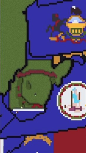 U.S. States - West Virginia #flags #maps #minecraft #westvirginia #appalachia