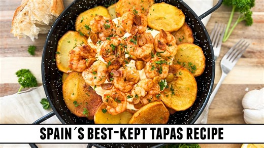 Spain’s best-kept tapas recipe | Potatoes with garlic shrimp & aioli