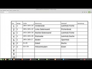 Projektprüfung - Projektmappe - Stückliste