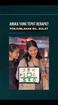 Penjumlahan bilangan bulat, yuk tentukan angka yang hilang #maths #shorts #cryptarithm #bilangan
