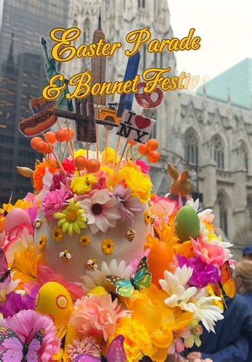 2026 Easter Parade & Bonnet Festival in 5th Avenue, New York City 🗽🐣💛 #easterparade #bonnetfestival #fyp #nyc #easterbonnetparade