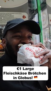 €1 Biggest Fleischkäse Brötchen in Globus! 🇩🇪 #globus #germany #germanfood #saarbrucken | EmekaTravels