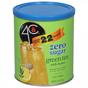 4C Zero Sugar Green Tea Antioxidant Iced Tea Mix 13.9 oz. Canister
