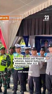 Beach Tourism Becomes a Magnet for Eid, Joint Forces Secure the Tulungagung JLS Route #shorts #tni