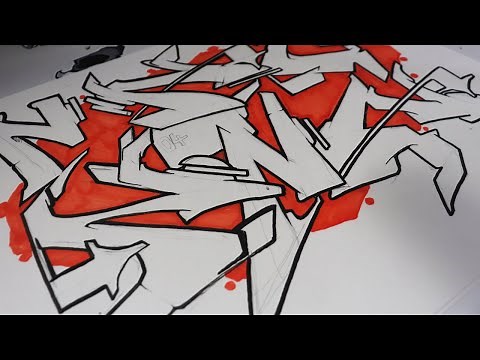 How to draw the graffiti letter N (6 Different ways)