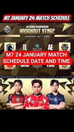 M7 Match Schedule 24 January 🔥 Team Liquid vs Alter Ego | SRG vs TBC | BOS Matches