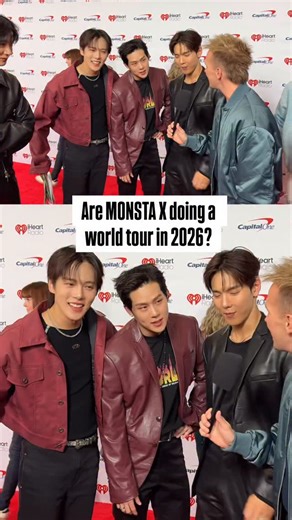 Smallzy on Instagram: "KPOP superstars @official_monsta_x walk the red carpet at the #iHeartjingleball2025 in New York. I asked them if they had plans to return to Australia on their next world tour. #z100jingleball #monsta_x #monstax"