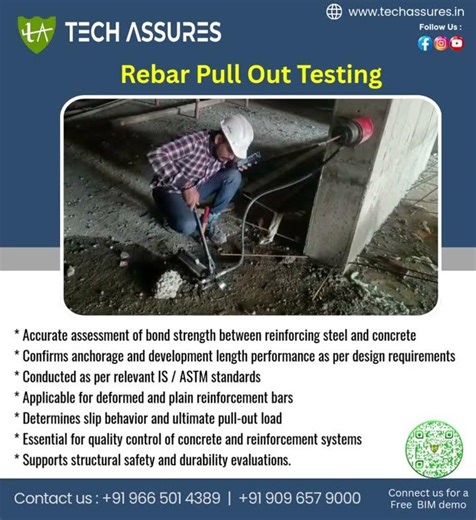 TECH ASSURES - Rebar Pull Out Testing