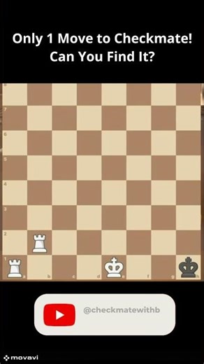 ♟️ White to Move – Mate in 1!Super easy puzzle… but can you spot the checkmate in just one move? 🤔