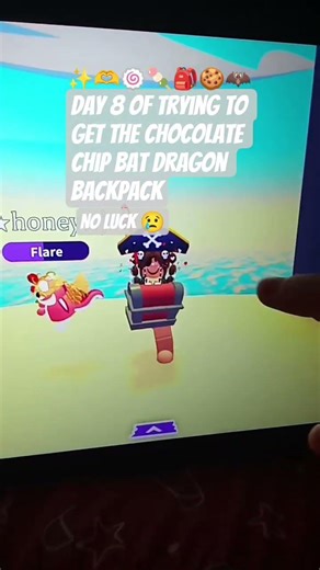 day 8 of trying to get the chocolate chip bat dragon backpack #adoptme