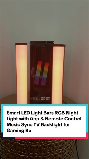 Smart LED Light Bars RGB Night Light with App & Remote Control Music Sync TV Backlight for Gaming Bedroom Decoration Desktop Lamp 2pcs Set. #smartledlight #smartledlightbars #ledlightbars #rbgnightlight
