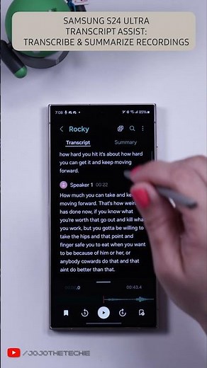 How to use Transcript Assist on the Galaxy S24 Ultra #samsung #samsunggalaxy #galaxyAI