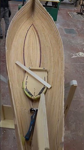 First Look at the topside - Cedar Strip Canoe - #woodworking #canoe #diy #cedar