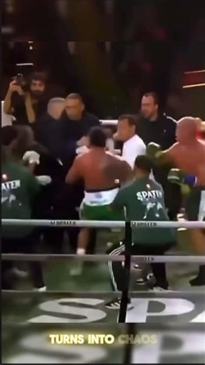 Chaos in the Ring! 49-Year-Old Boxer Starts Wild Brawl After Fight #shortvideo