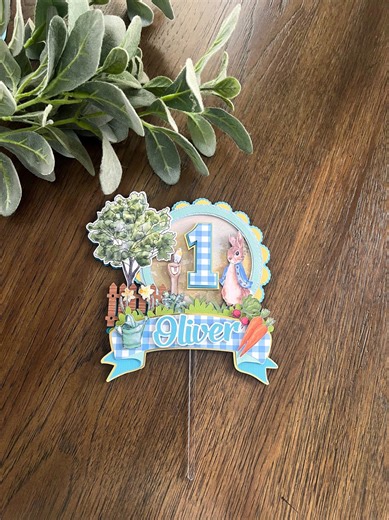 Peter Rabbit Cake Topper,easter Cake Topper,bunny Cake Topper,peter Rabbit Decorations,peter Rabbit 1st Birthday,peter Rabbit Theme - Etsy