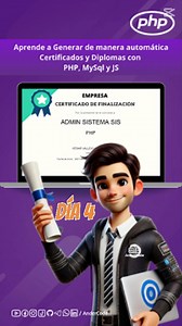 Día 4: Generación de Certificados y Diplomas con PHP, MySql y JS #php #programming #chatgpt #AnderCode #CursoOnline #mysql #programmer #developer | AnderCode | Facebook