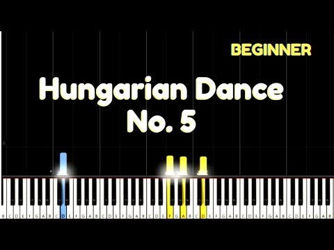 Brahms - Hungarian Dance No. 5 - Very Easy Piano Tutorial