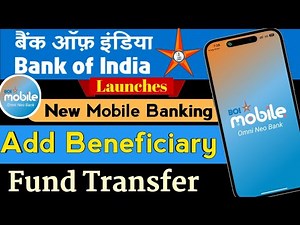 Bank of India new Mobile banking Add beneficiary fund transfer | BOI mobile Add beneficiary