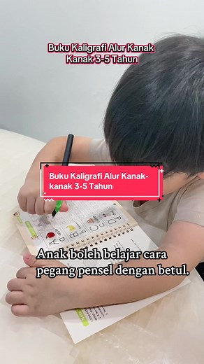 Set Buku Kaligrafi bantu anak 3-5 Tahun belajar menulis , melukis & mengira. #kaligrafi #tadika #belajarmenulis