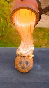 Lava vs Coconut 🥥😱 #experiment #satisfying | RHCB Experiments