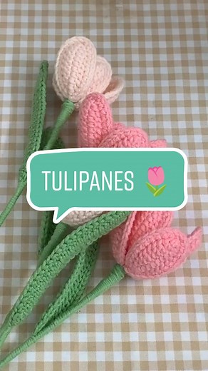 Tutorial de Tulipanes de Crochet Paso a Paso