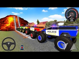Juegos De Carros - Police Monster Trucks Impossible Driver #2 - Car Extreme Racing Android GamePlay
