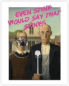 Funny Bathroom Wall Art - Even Stink Would Say That Stinks - Funny Bathroom Decor, Cool Restroom Signs Pictures Unframed Poster 8x10 Inch Fun Picture Guest Bathroom Wall Decor