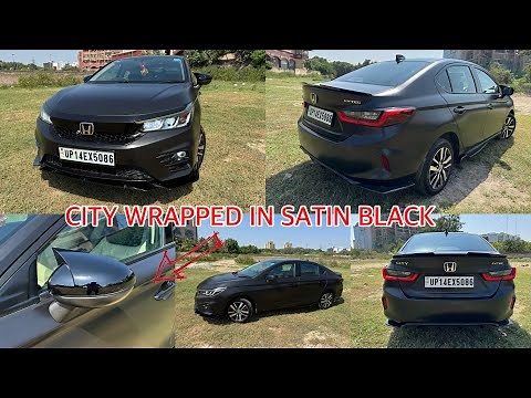 honda city 2024 wrapped in satin black | rs kit fro honda city | modified honda city gen-5 | ambient