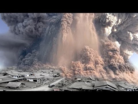 Just Now! Eruption of MOUNT MARAPI, not Merapi! West Sumatra, Indonesia. Volcano Marapi eruption.