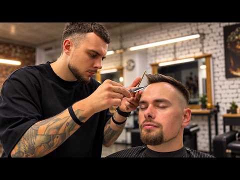 Slow & Satisfying Haircut ASMR | Precise Scissor Cut & Hair Wash