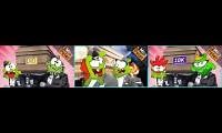 Mix of 3 videos from youtube : 3 mr peter om nom coffin dance