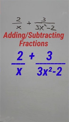 Easy Way to Add/Subtract Fractions #maths